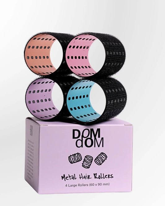 4 - Large Metal Hair Rollers
