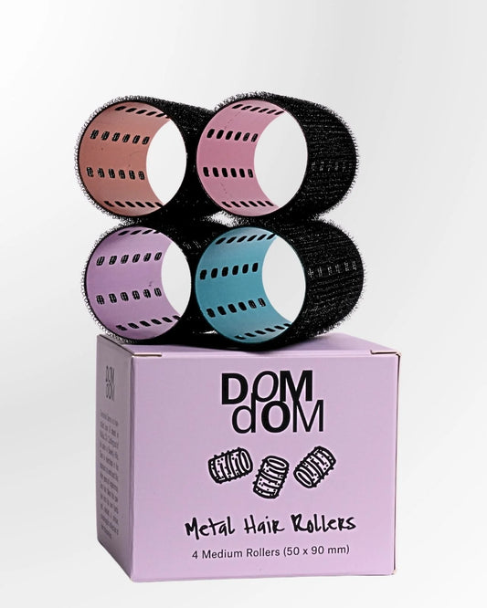 4 - Medium Metal Hair Rollers